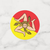 シチリア紙吹雪、パーティー、シチリア国旗 コンフェッティ (スモール正面)