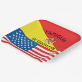 シチリア・アメリカ国旗 ペーパープレート (傾斜あり)