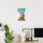 シチリア・イタリアのヴィンテージ旅行 ポスター (ホームオフィス)