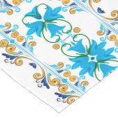 シチリア、イタリアンスタイル、マジョリカパターン ショートテーブルランナー (コーナー)