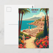 シチリア,イタリア沿岸諸国表示,文化チャーム ポストカード (正面/裏面)