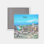 シチリア，イタリア磁石 マグネット (正面/裏面)