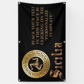 シチリア カスタマイズ可能な商業用バナー看板 横断幕 (縦)