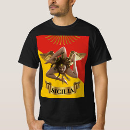 シチリア / シチリアのメデューサ トリナクリア ポスターTシャツ Tシャツ