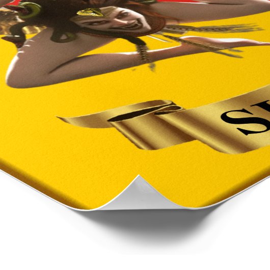 シチリア/シチリアメドゥーサトリナキュリアポスター ポスター (角)