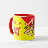 シチリア・シチリア国旗 マグカップ (正面左)