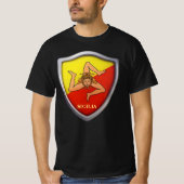 シチリア/シチリア島 エンブレム Tシャツ (正面)