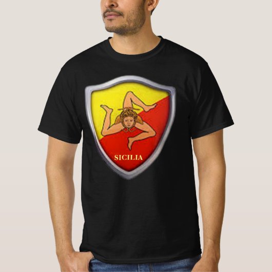 シチリア/シチリア島 エンブレム Tシャツ (正面)
