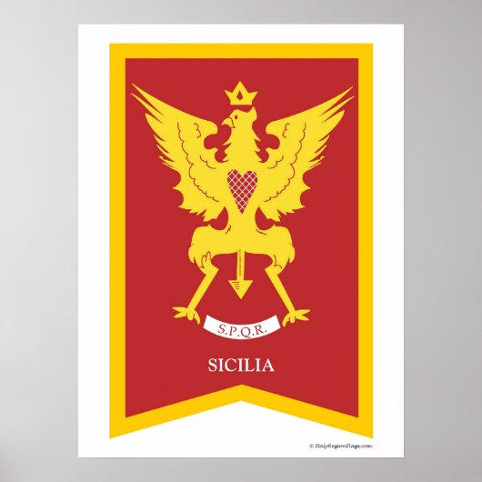 シチリア・シチリア・イタリア地域のポスター ポスター (正面)