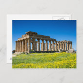 シチリア – セリンント葉書でヘラの神殿 ポストカード (正面/裏面)