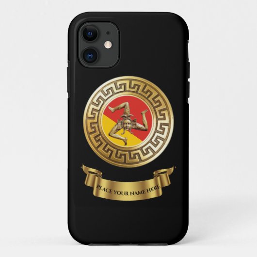 シチリア・トリナクリアのカスタムデザイン Case-Mate iPhoneケース (裏面)