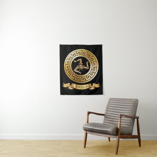 シチリア（トリナクリアのシンボル付き）ウォールタペストリー タペストリー (インサイチュ)