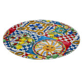 シチリア，マジョリカ，タイル，レモン カッティングボード (角)