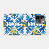 シチリア、夏、レモン、モザイク、ブルー、 Case-Mate iPhoneケース (裏面(横))