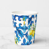 シチリア，夏，レモン，モザイク，青 紙コップ (右)