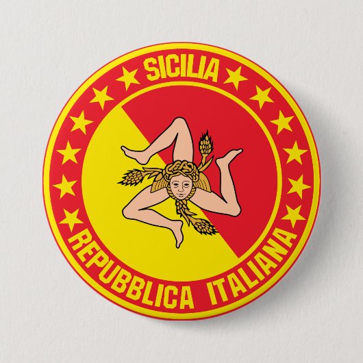 シチリア 缶バッジ (正面)