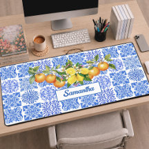 シチリア 青 黄色 シトラス 地中海 azulejo 