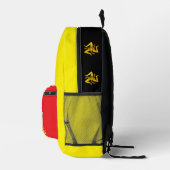 シチリア、黄色のバックパック、シチリア国旗、トリスキオン プリントバックパック (右)