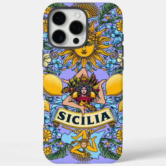 シチリアTrinacria iPhone 16 Pro Maxケース Case-Mate iPhoneケース (裏面)