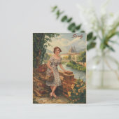 シチリイタリアンーヴィンテージの女性50年代 ポストカード (スタンド正面)