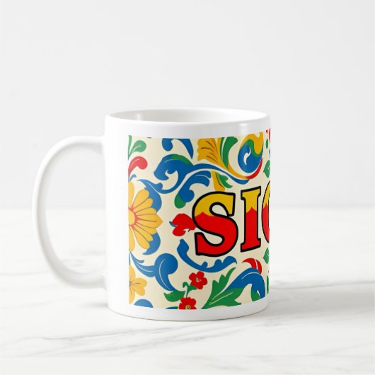 シチリクラシックーマグ11オズ コーヒーマグカップ (左)