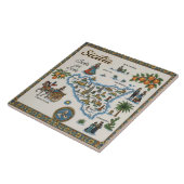 シチリーの古地図 タイル (側面)