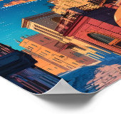 シチリーイタリアアートヴィンテージトラベルイラストレーション ポスター (角)