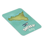 シチリーイタリアヴィンテージスタイルの地図 マグネット (右側)