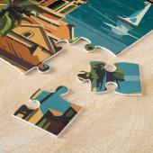 シチリーイタリア旅行アートヴィンテージ ジグソーパズル (側面)