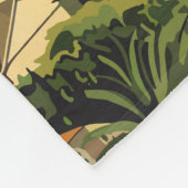 シチリーイタリア旅行アートヴィンテージ フリースブランケット (角)