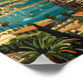 シチリーイタリア旅行アートヴィンテージ ポスター (角)