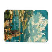 シチリーイタリア旅行アートヴィンテージ マグネット (横)
