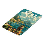 シチリーイタリア旅行アートヴィンテージ マグネット (左側)