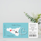 シチリーデスティネーションウェディングチケット招待状 招待状 (スタンド正面)