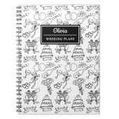 シッお洒落クパーソナライズされたなブ結婚ライド計画 ノートブック (正面)