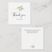 シッエレガントクなロマンチックな「ありがとう」白人植物 ノートカード (正面/裏面)