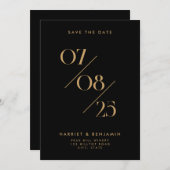 シッエレガントクの結婚日付の非写真日付の保存 セーブザデート (正面/裏面)