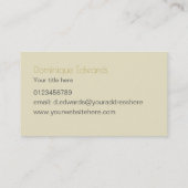 シッエレガントクウォーターカラーブラック金ゴールドプロフェッショナル 名刺 (裏面)