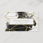 シッエレガントクウォーターカラーブラック金ゴールドプロフェッショナル 名刺 (正面)