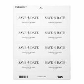 シッエレガントクシンプルなミニマリスト日付ラベルを保存 ラベル (フルシート)