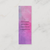 シッエレガントクシーズコームウォーターの色 スキニー名刺 (裏面)