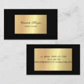 シッエレガントクスタイリッシュプロフェッショナルフェイク、金ゴールド、黒 名刺 (正面/裏面)