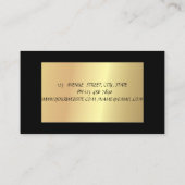 シッエレガントクスタイリッシュプロフェッショナルフェイク、金ゴールド、黒 名刺 (裏面)