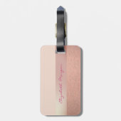 シッエレガントクスタイリッシュ、キラキラのティアラプリンセス ラゲッジタグ (裏面縦)