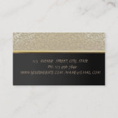 シッエレガントクスタイリッシュ、ダマスク、ブラック、ヒール 名刺 (裏面)