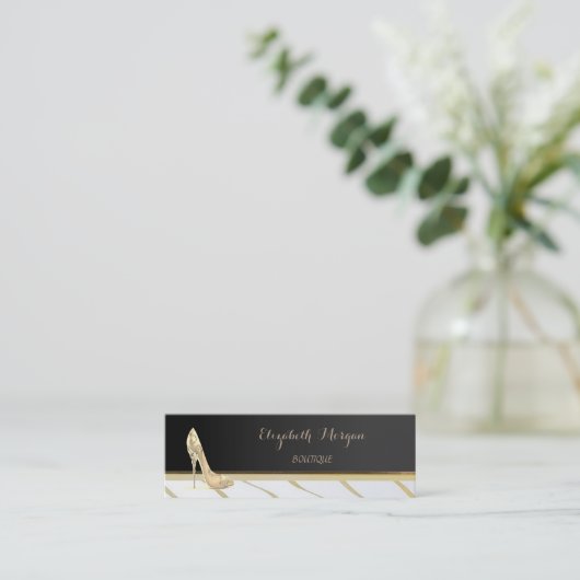 シッエレガントクスタイリッシュ、ブラック、ヒール スキニー名刺 (スタンド正面)