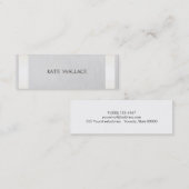 シッエレガントクフェイクサテン金ゴールドストライプの&グレーリネン スキニー名刺 (正面/裏面)