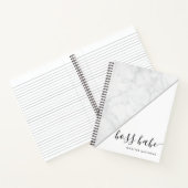 シッエレガントクマーブルボスベパーソナライズされたーブ ノートブック (内部)