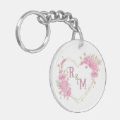 シッエレガントクミニマルイニシャル文字モノグラム名 キーホルダー (正面左)