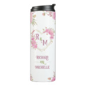 シッエレガントクミニマルイニシャル文字モノグラム名 タンブラー (回転左)